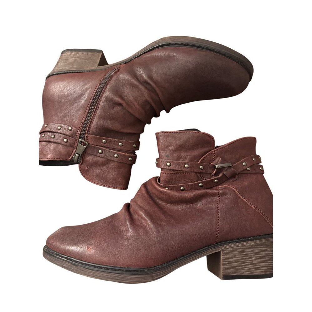 Womens Brown Women's Propet Roxie Brown Leather Ankle Boots